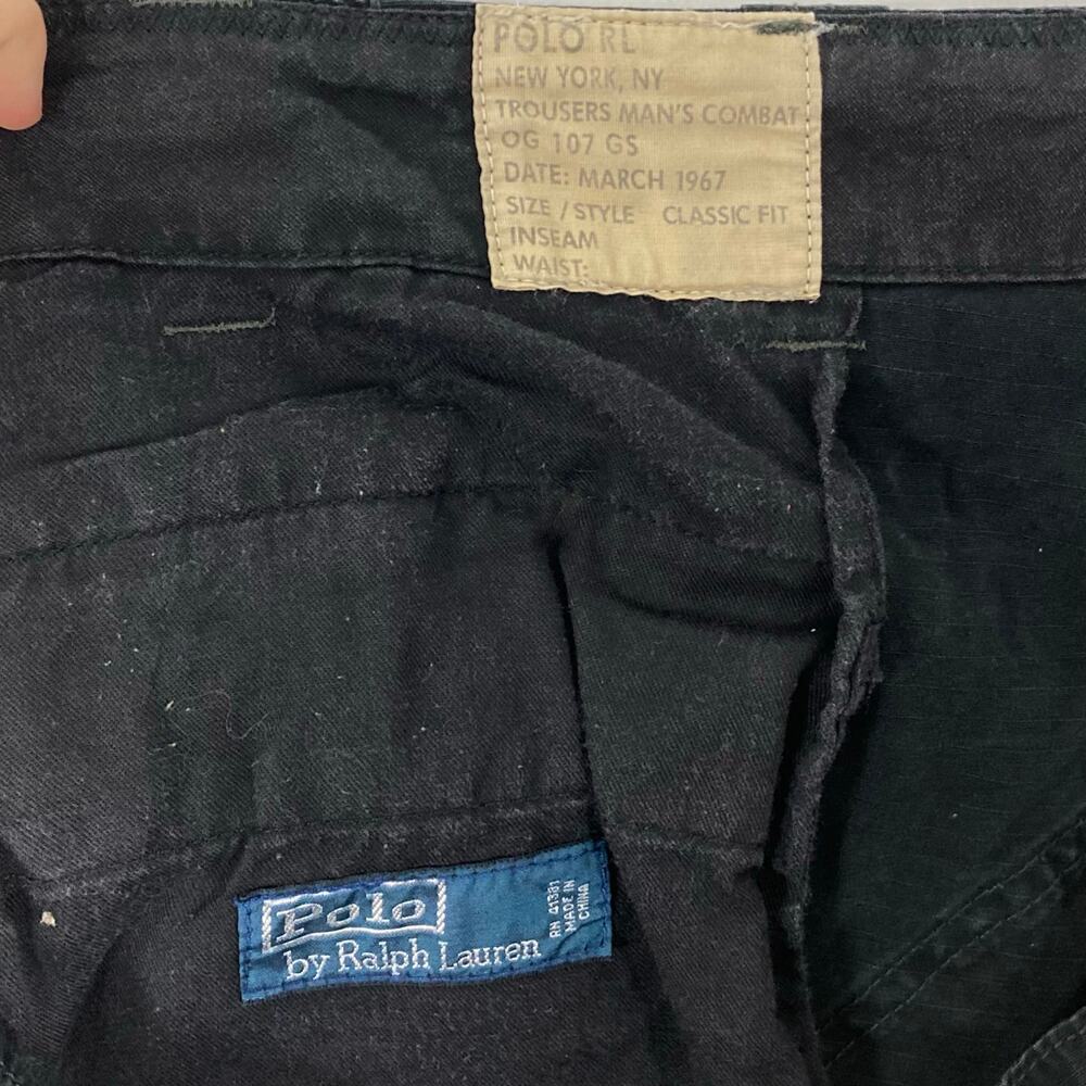 NWOT VTG POLO RALPH LAUREN Pants 46Bx32 Combat Cargo FlapPocket 1967 OG 107GS - Picture 4 of 16